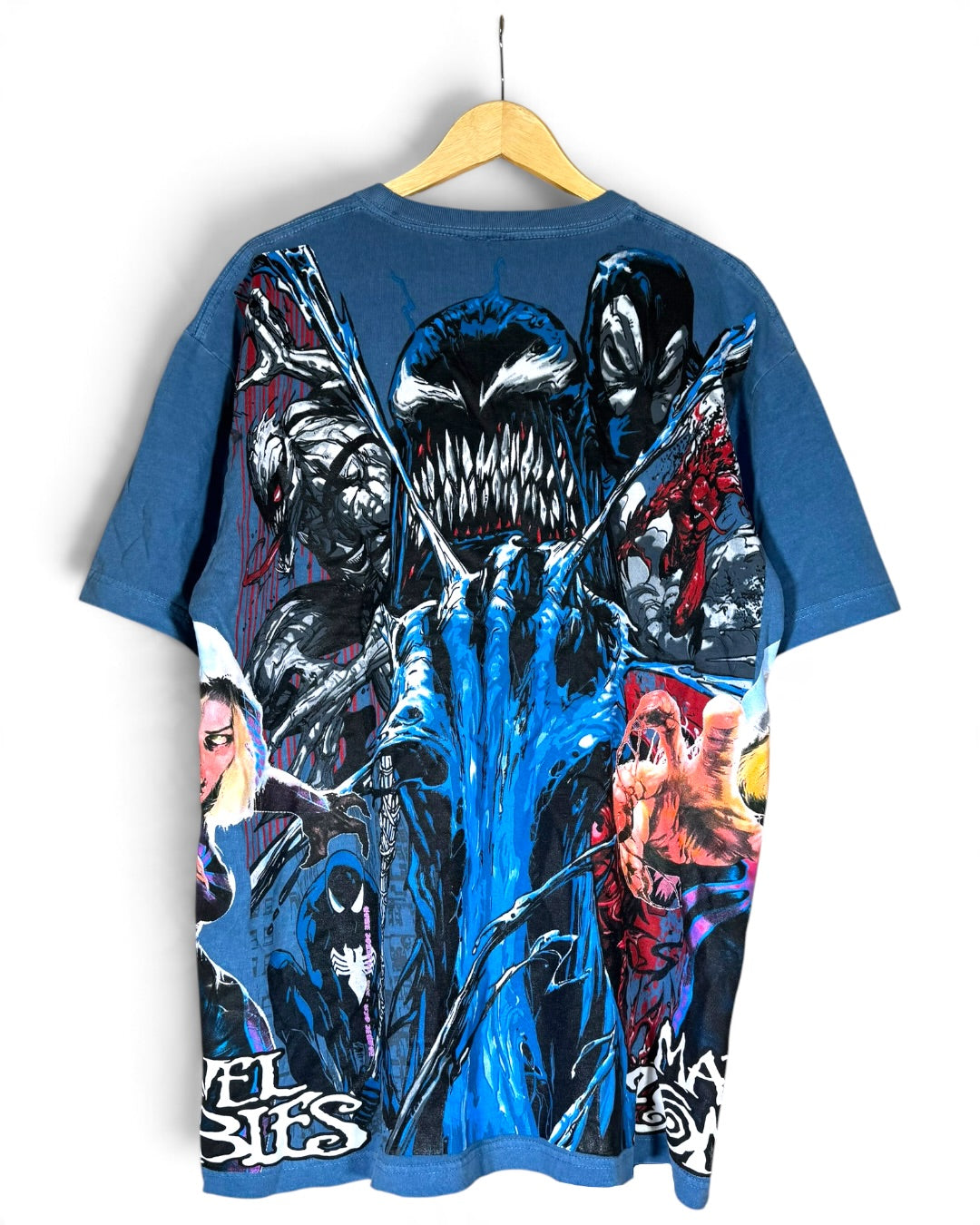 Faded Blue - Knull Front - Venom Back - Marvel Zombies Side - 360 Shirt