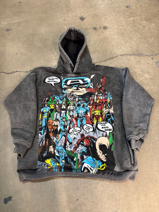 PREMIUM Faded Hoodie  - Stand Down Solider Front & What If Backpack