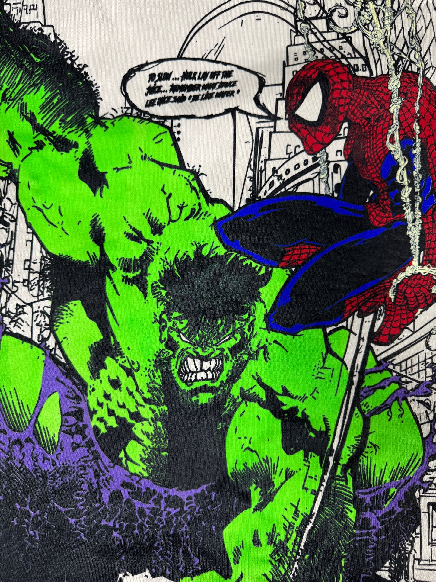 Cream -Large-Hulk Smash Front & City Boyz Back