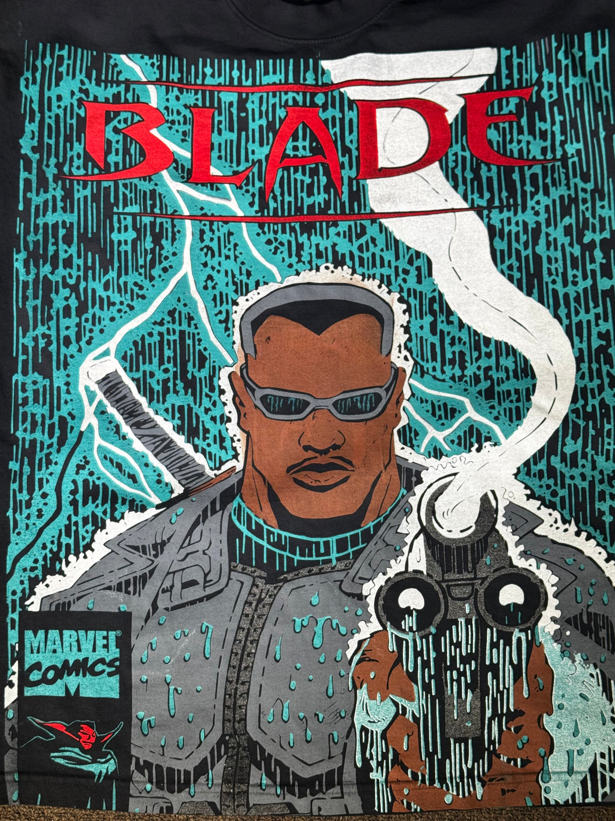 Black - Bloody Rain Blade Front - Thunder Rain Blade Back