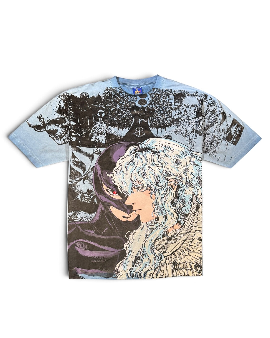 Blue Oil Wash - Griffith Manga Panels Mega Print - Shirt