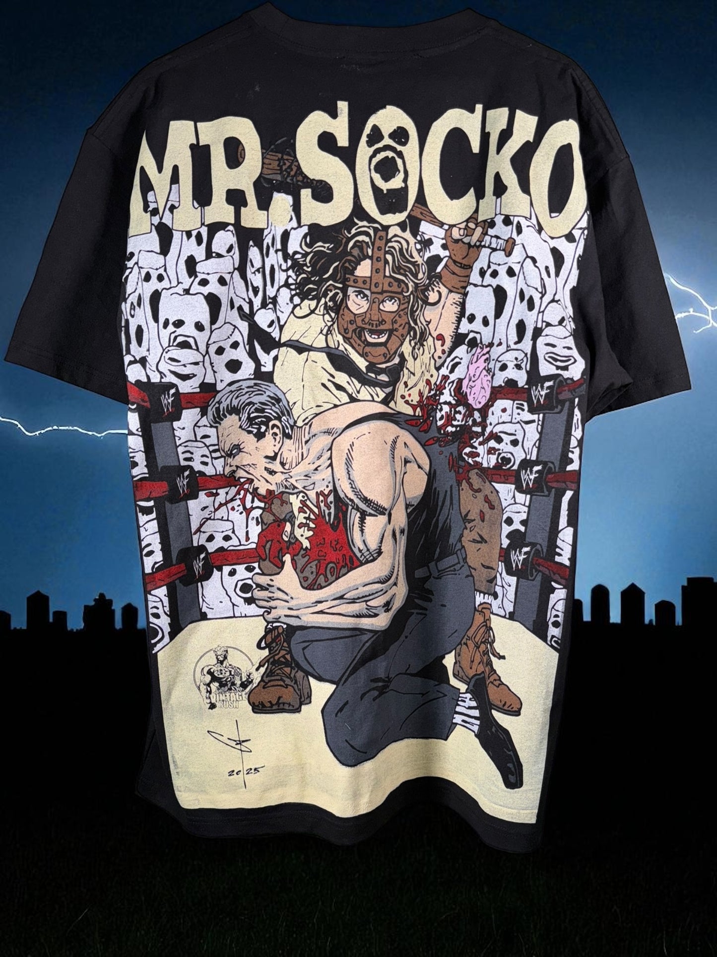 Black -  tombstone of death Front-& Mr. socko Kills back
