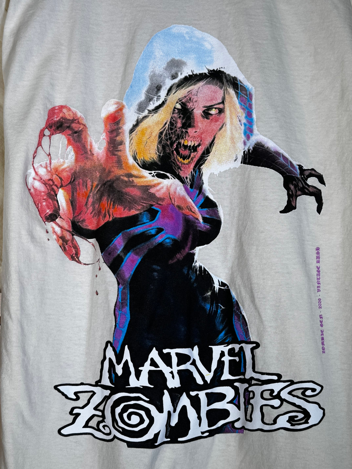 Cream - Zombie Dr Strange Front - Marvel Zombie Back - Shirt