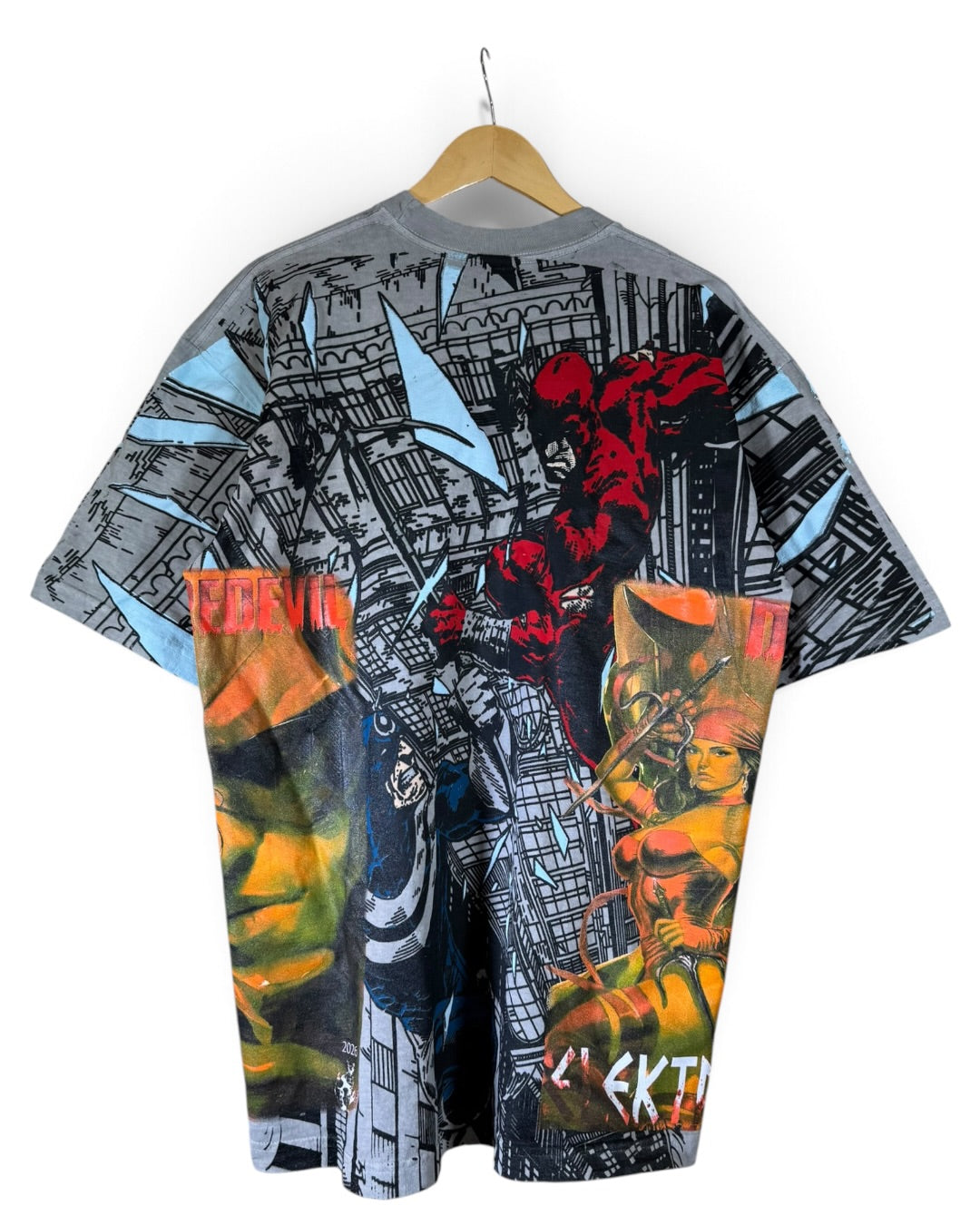 Faded Gray - Daredevil VS Bullseye Front and Back - Elektra Sides