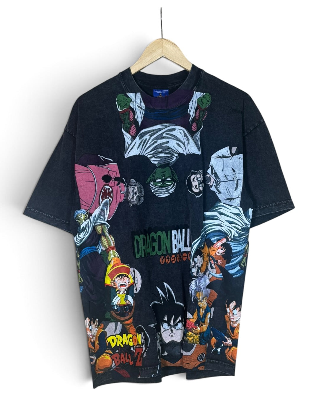 Black Acid Wash - Piccolo Rap Album Front - Giant Piccolo Back - Uncle Piccolo Babysits Sides