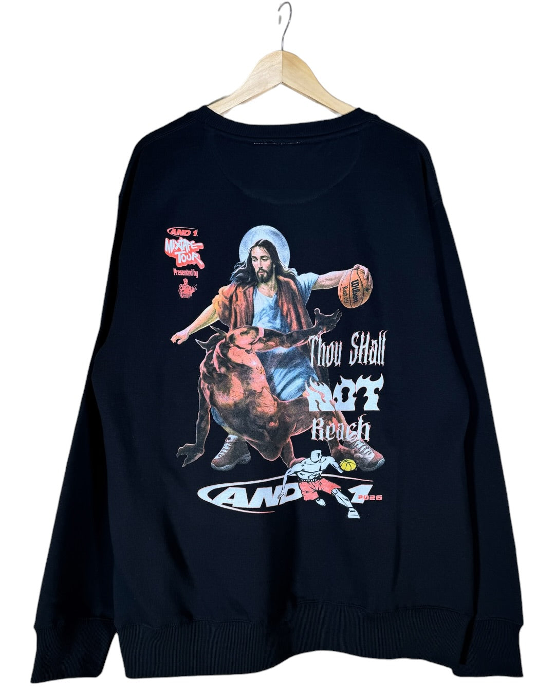 Black Crewneck - Thou Shall Not Reach Verse 6:16