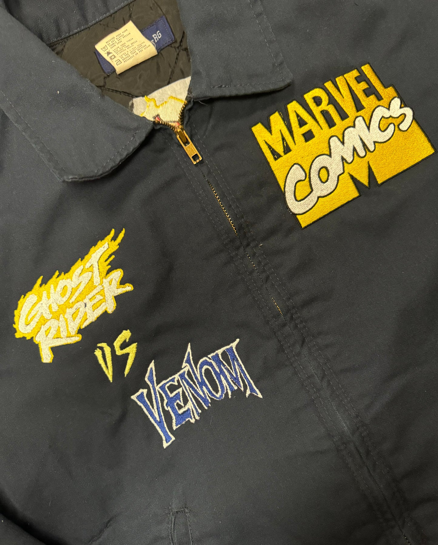 Navy Blue Venom vs Ghost Rider Jacket