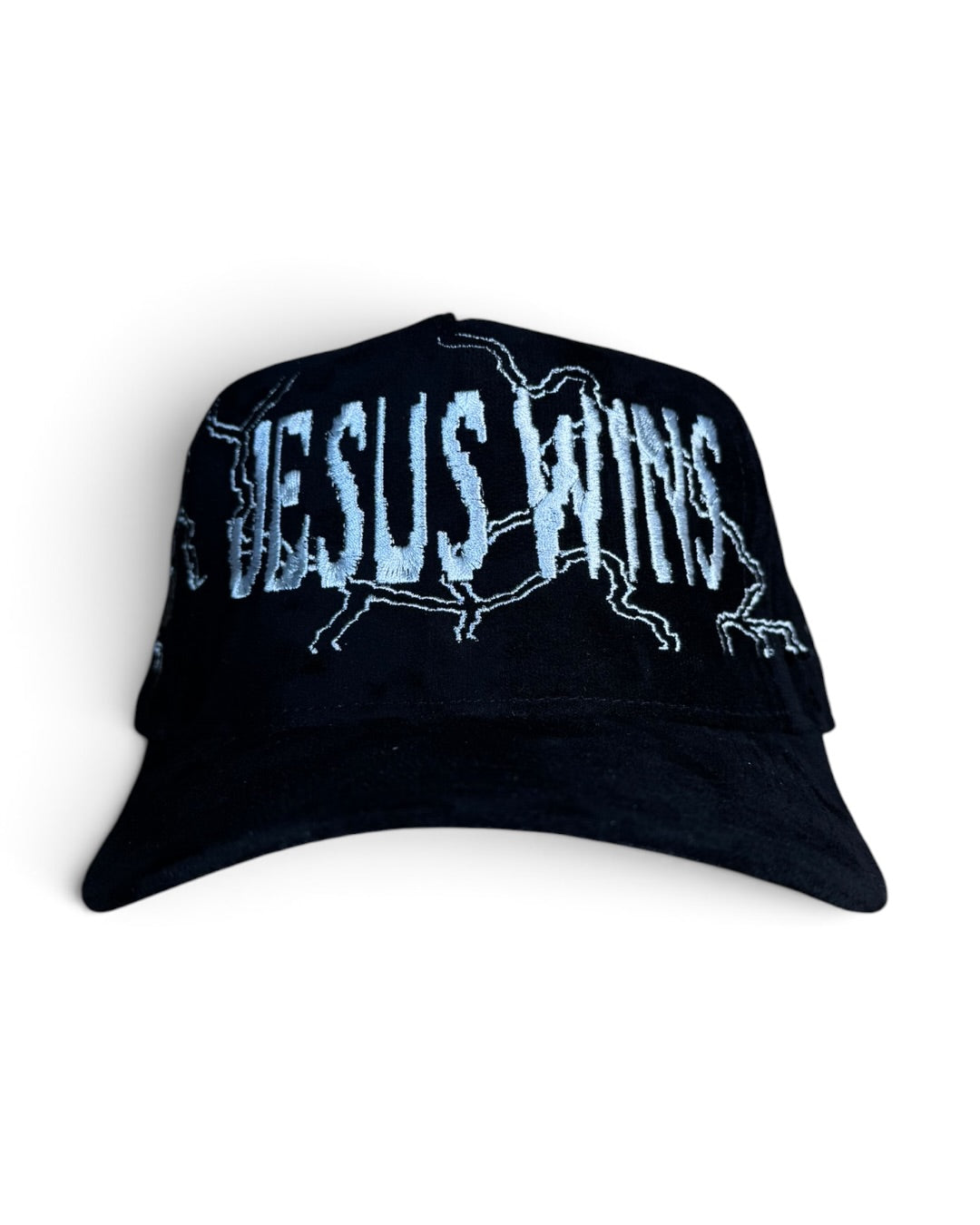 Black Suede - Jesus Wins Hat Black Cross