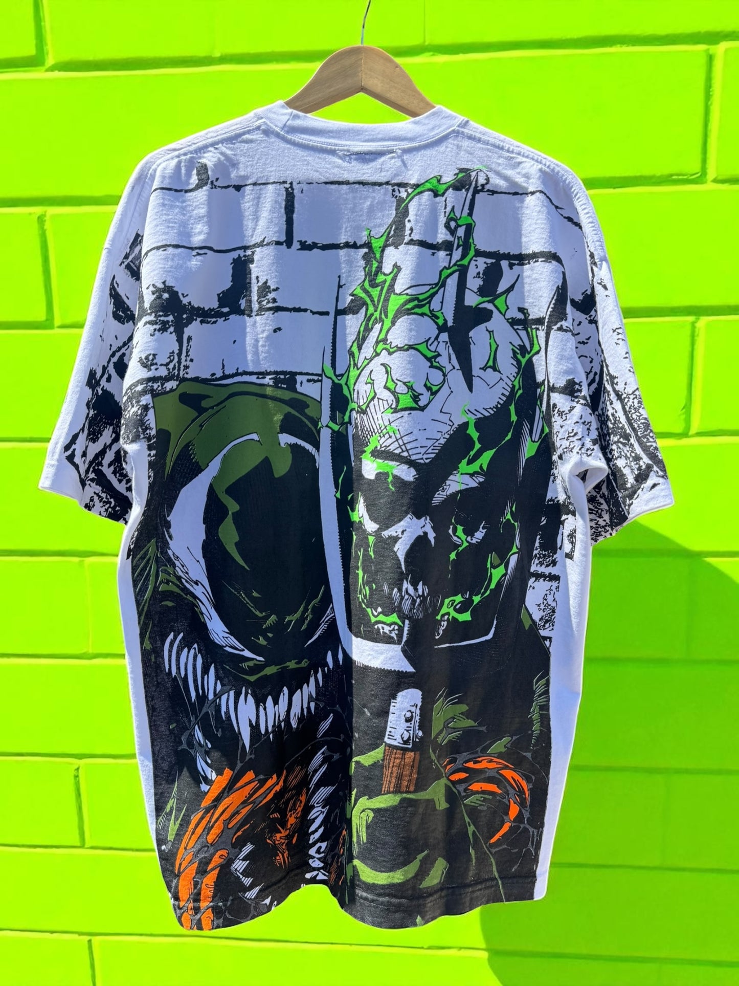 White - Olive Venom - Glow and the dark ink and metallic ink!