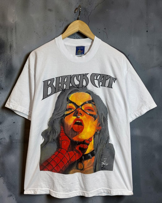 White - Black Cat Shirt