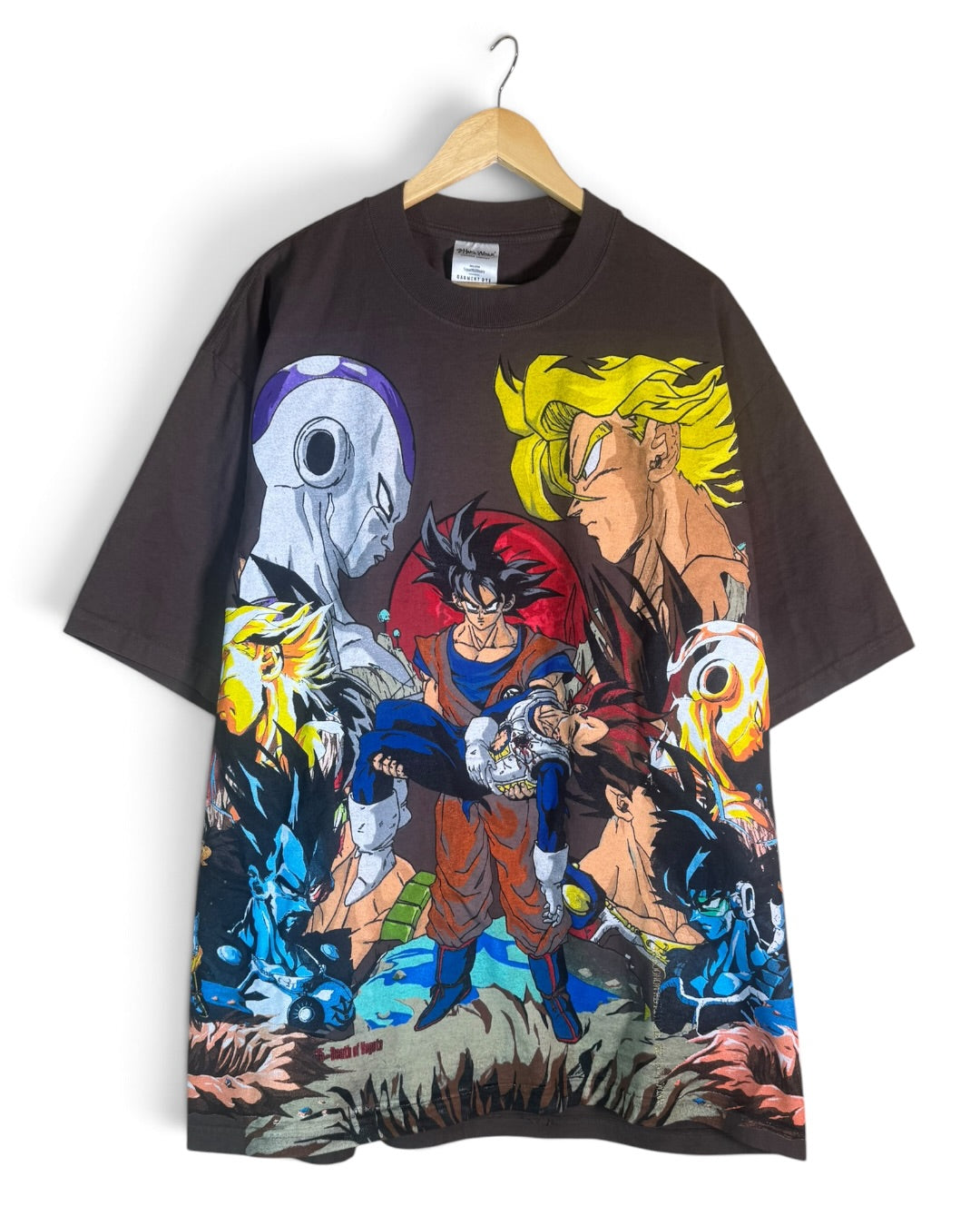 Brown - Vegeta’s Death Monochrome Sides - Vegeta’s Death Front - Bardock vs King Vegeta Back - 360 Shirt