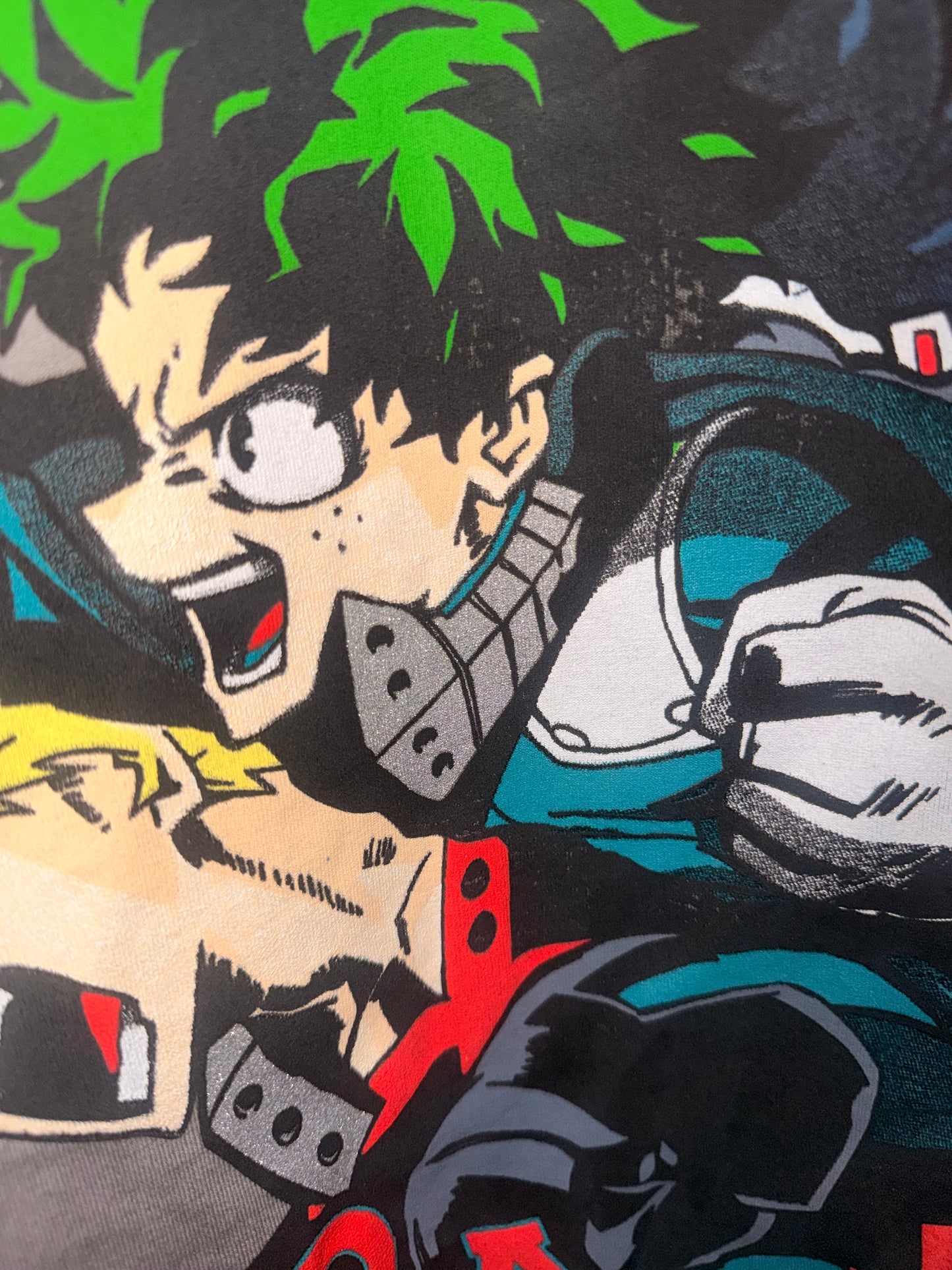 black Oil Wash -  My hero - All might vs one for all Front & Final conflict back