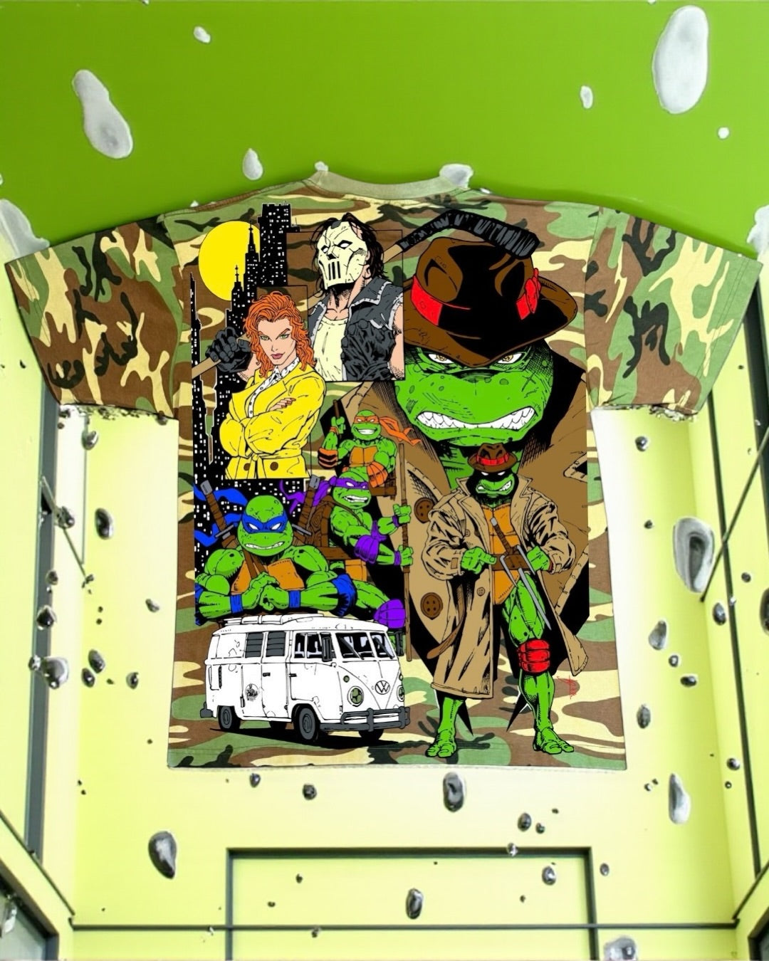 Army Camo  - TMNT World Tee & Trench coat Ralph Back hit