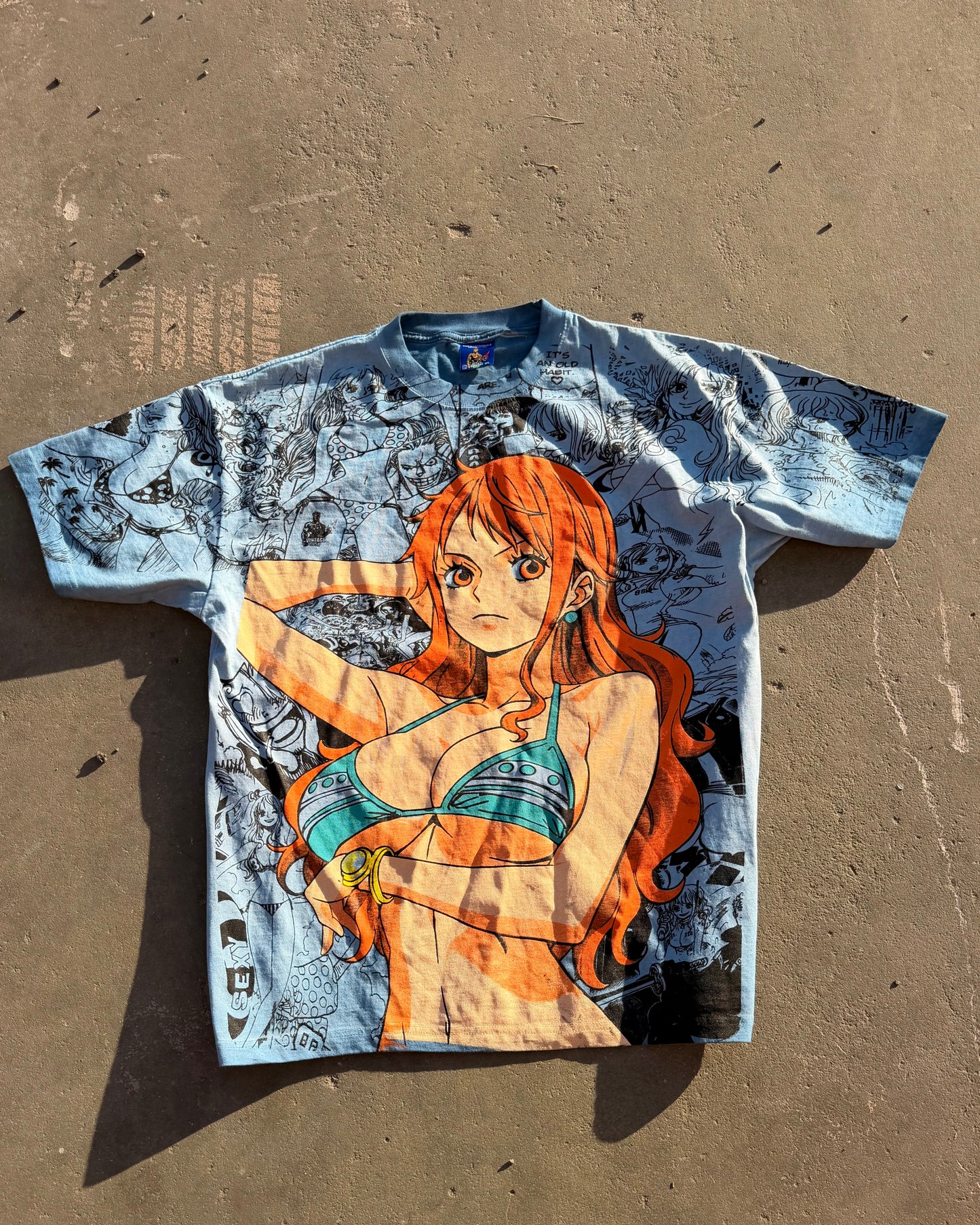 Oil wash Blue - Nami Mega print