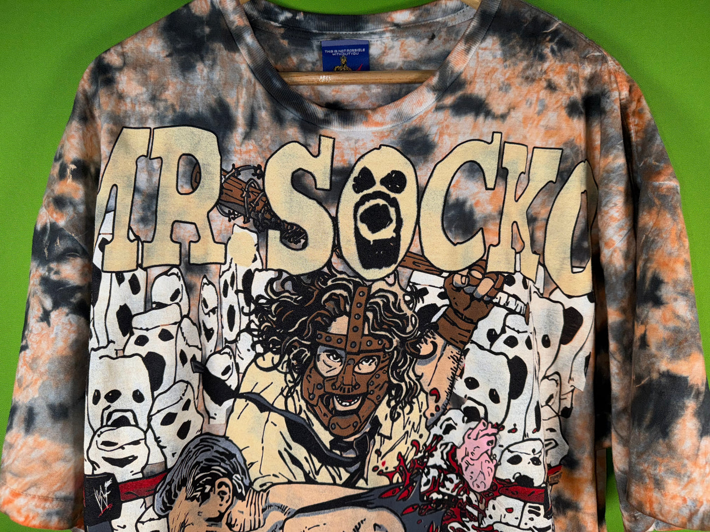Orange Tie Dye  - Mr. socko Kills & tombstone of death back mmm