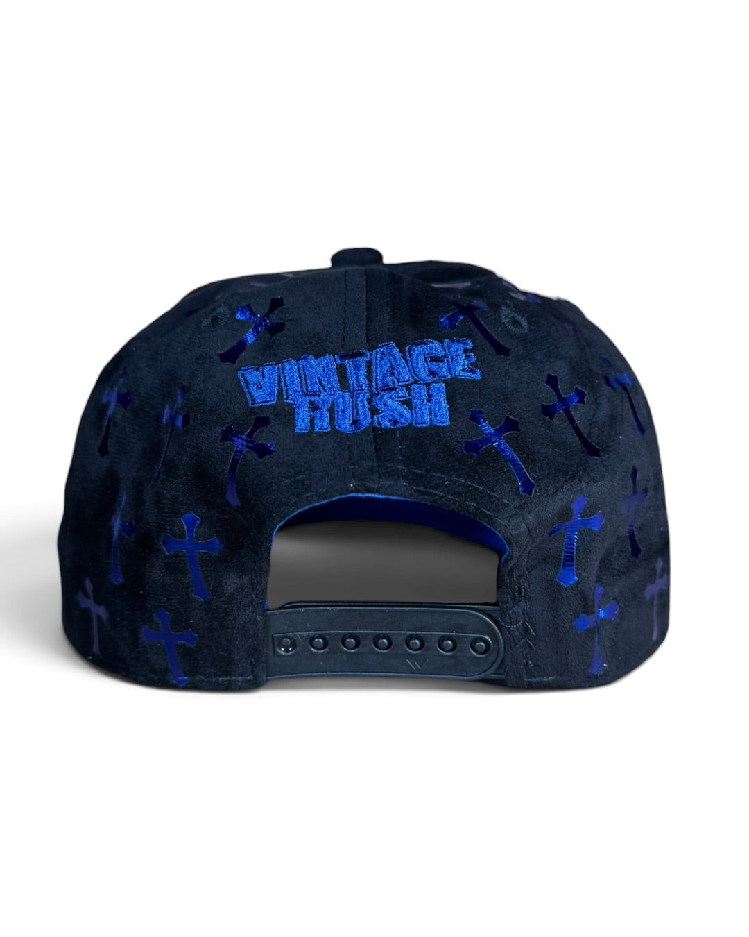 Black Suede - Jesus Wins Hat Blue Cross