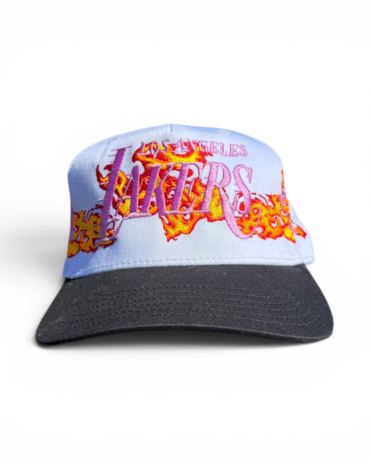White with Black Brim - Lakers Hat