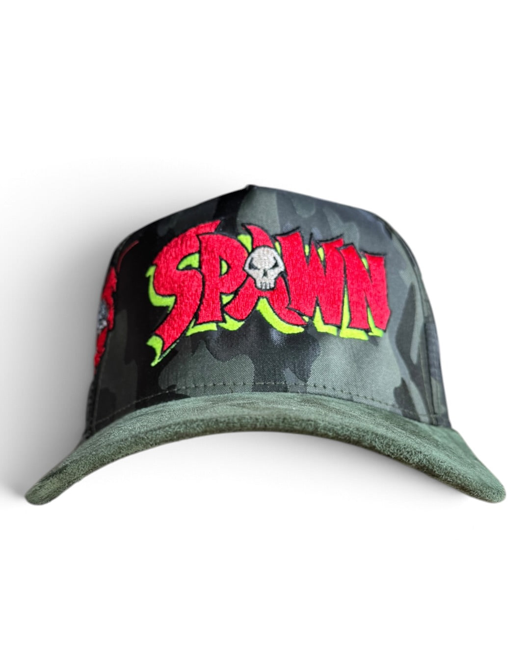 Green Camo with Suede Brim - Spawn Hat