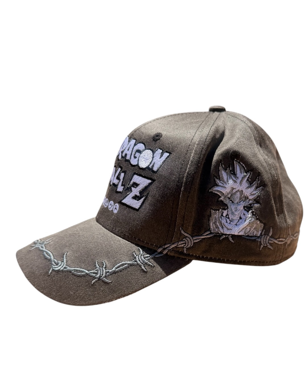 Vintage grey Barb wire   - Glow in the dark DBZ - Goku hat