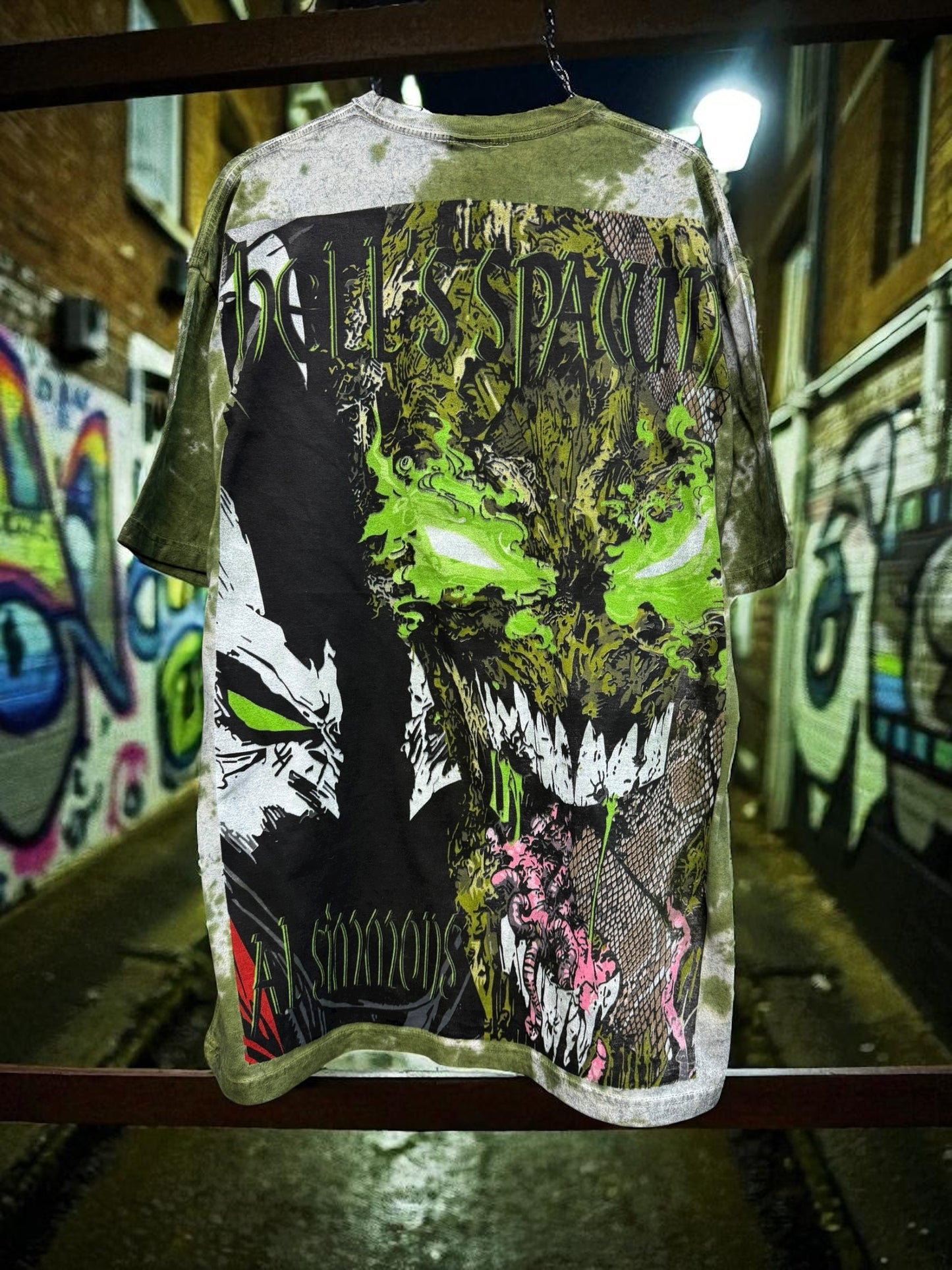 Green tie Dye  - Spawn Rocks! & Big face Back
