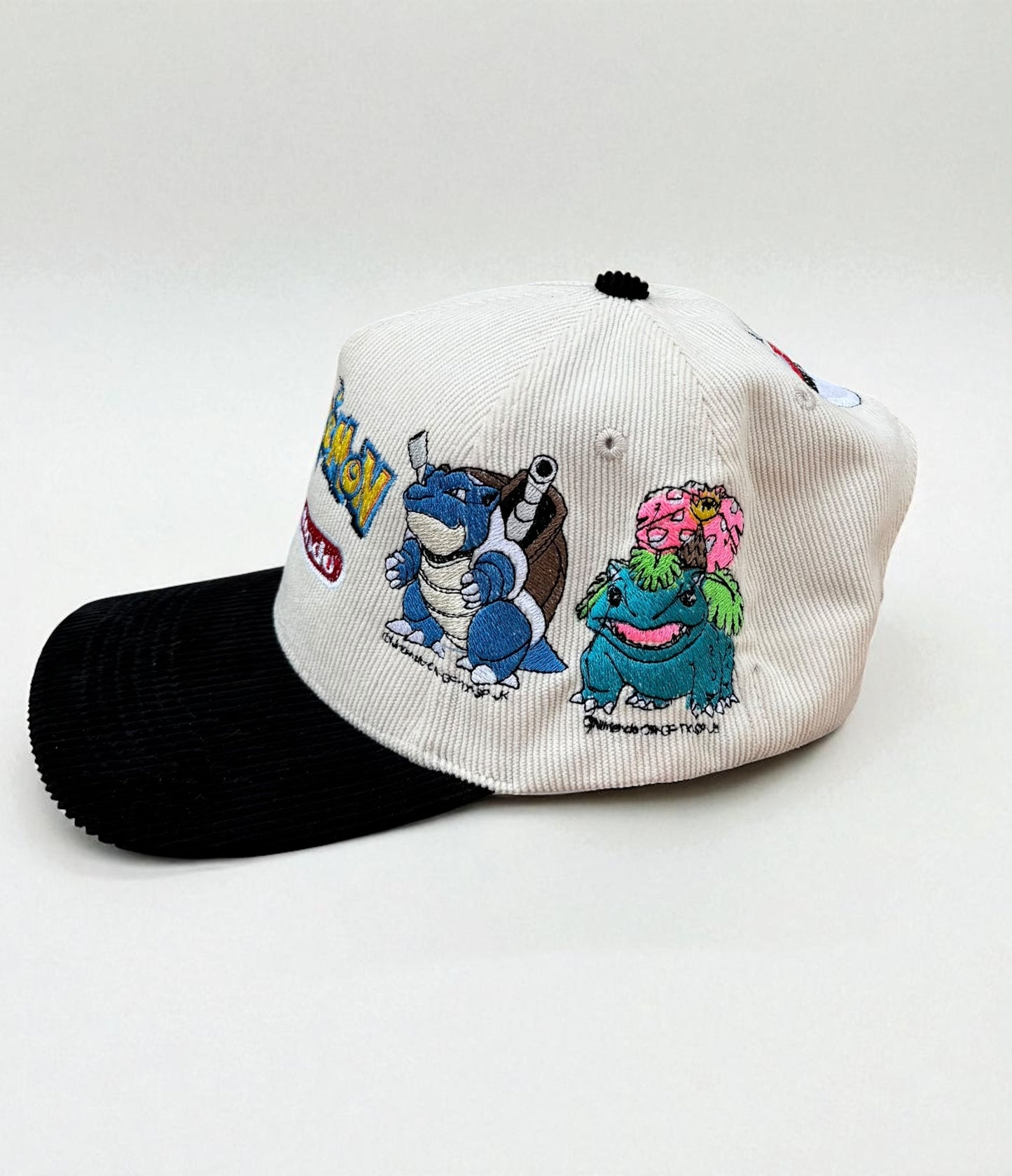 White & Black Corduroy - Poke Starter Hat