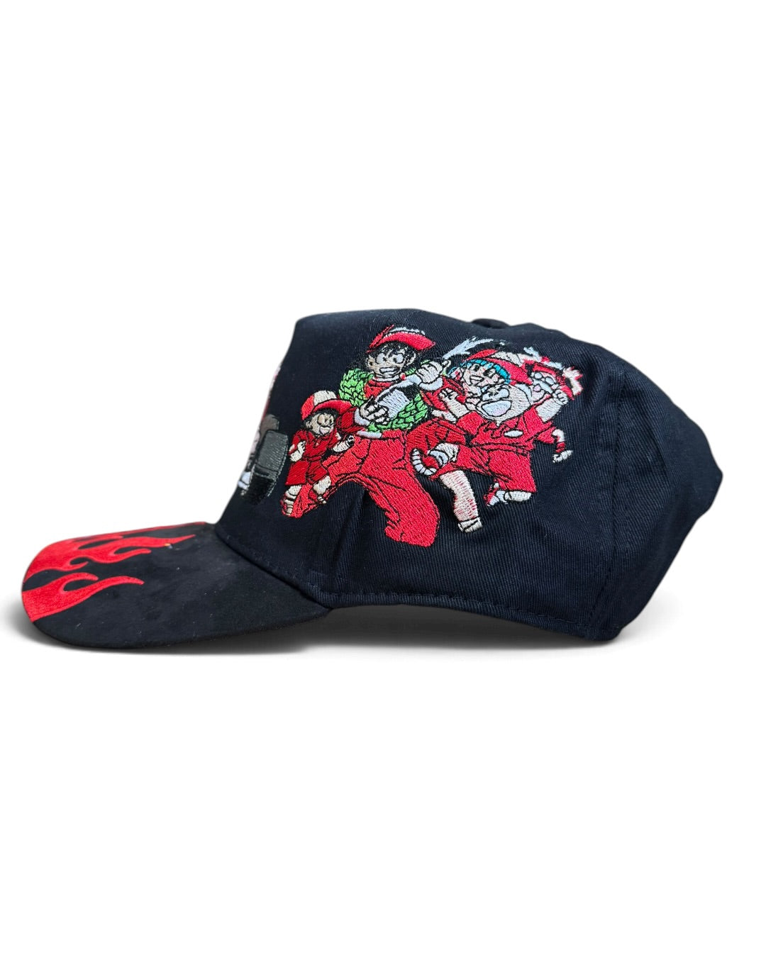 Black with Red Flames Brim - Dragon Ball X F1 - Hat