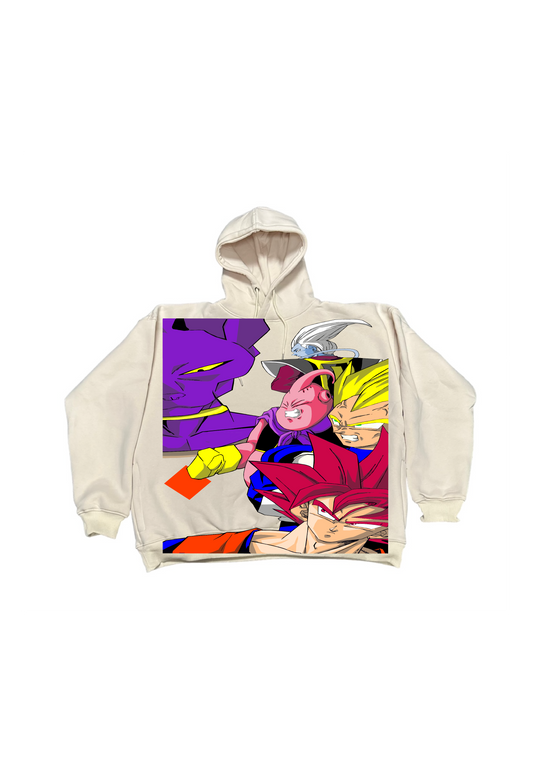 Cream - Premium Hoodie - Berrus Games front - SSJ GOD Back