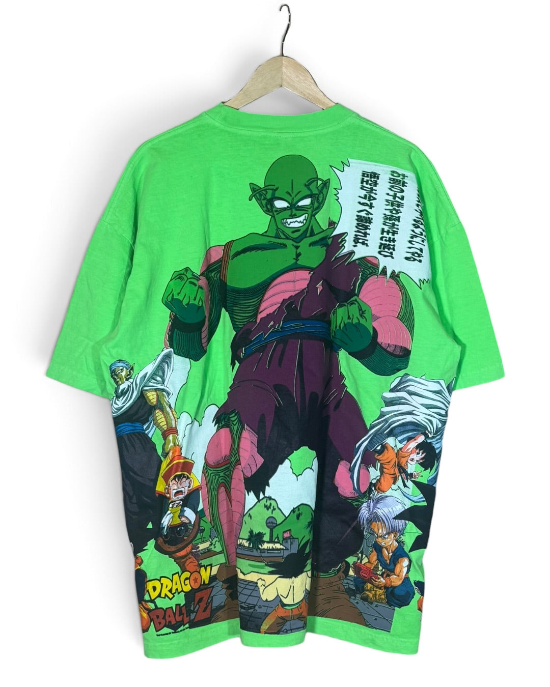 Lime Green - Piccolo Rap Album Front - Giant Piccolo Back - Uncle Piccolo Babysits Sides - 360 Shirt