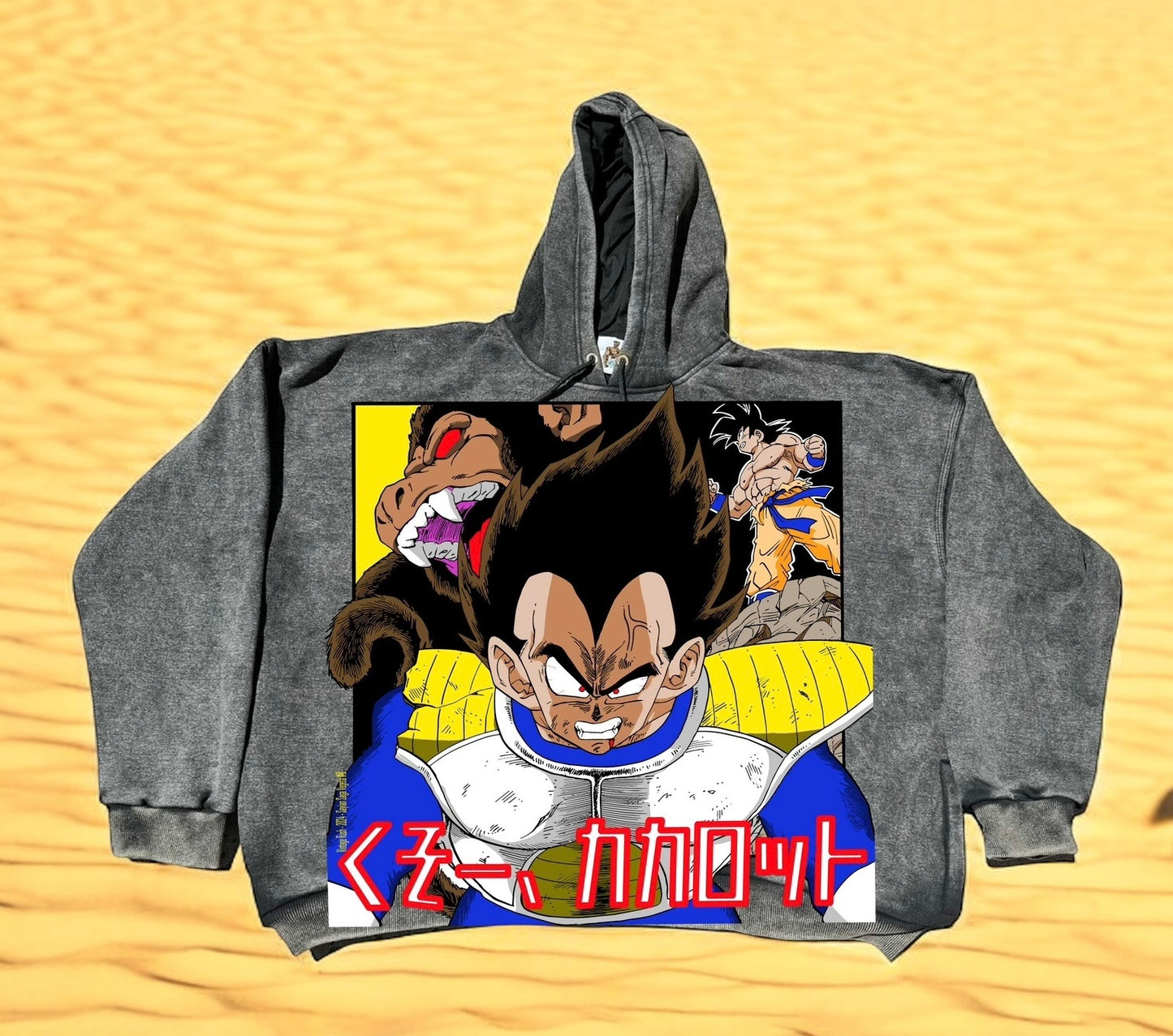 Faded   - Premium Hoodie - Sayian Saga Vegeta front & Gohan “ I Hate Sayians” Back