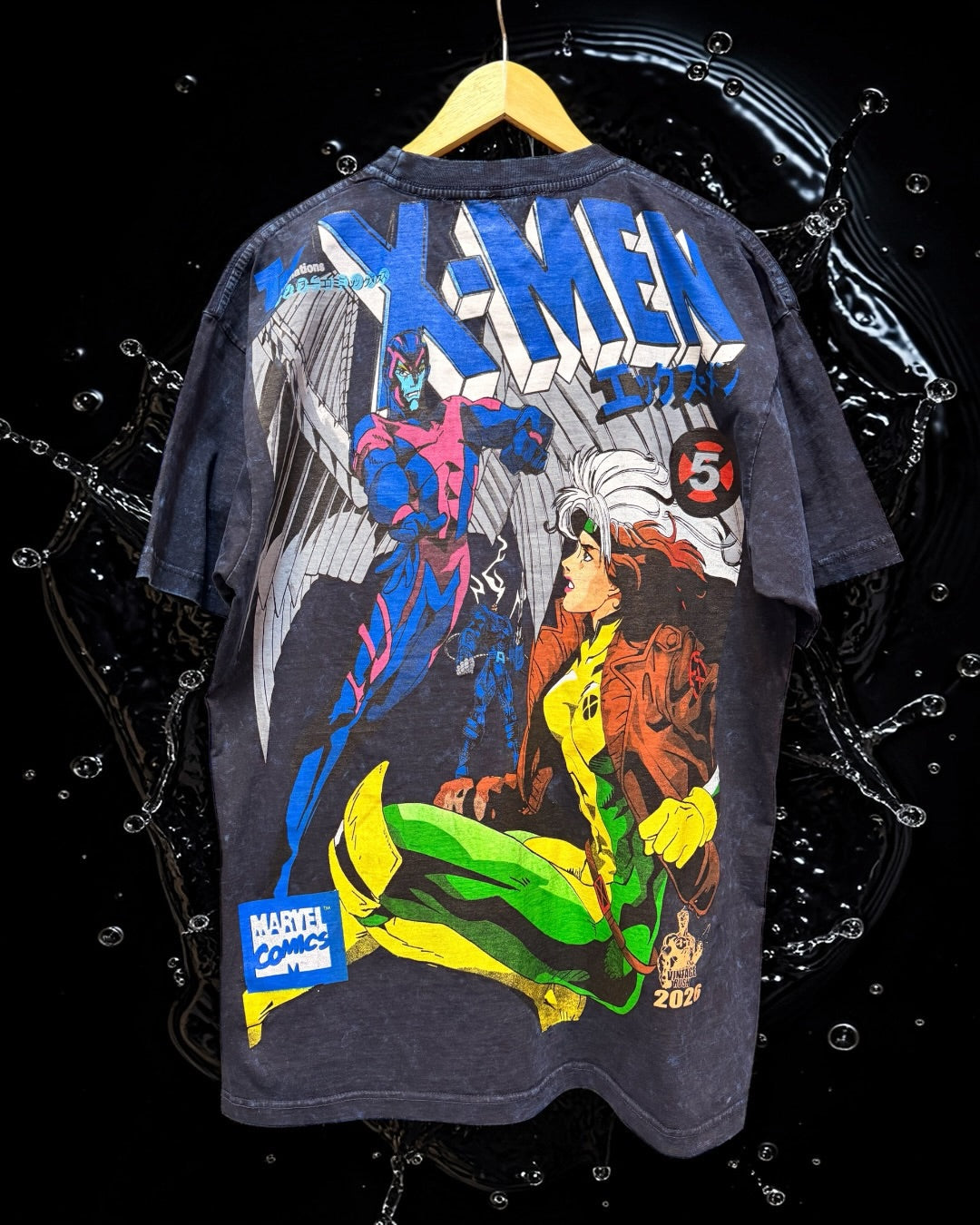 Navy brown  Acid Wash - Gambit Front & Archangel Back