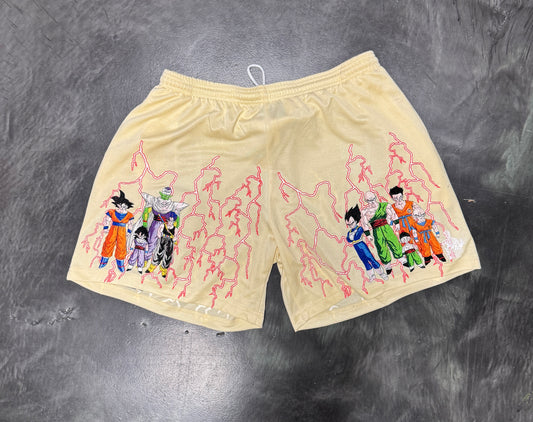 (Black Friday) - X-Large- Beige-Z-Fighters w/Lightning Shorts