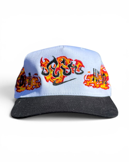 White with Black Brim - Just Do it - Nike Air Hat