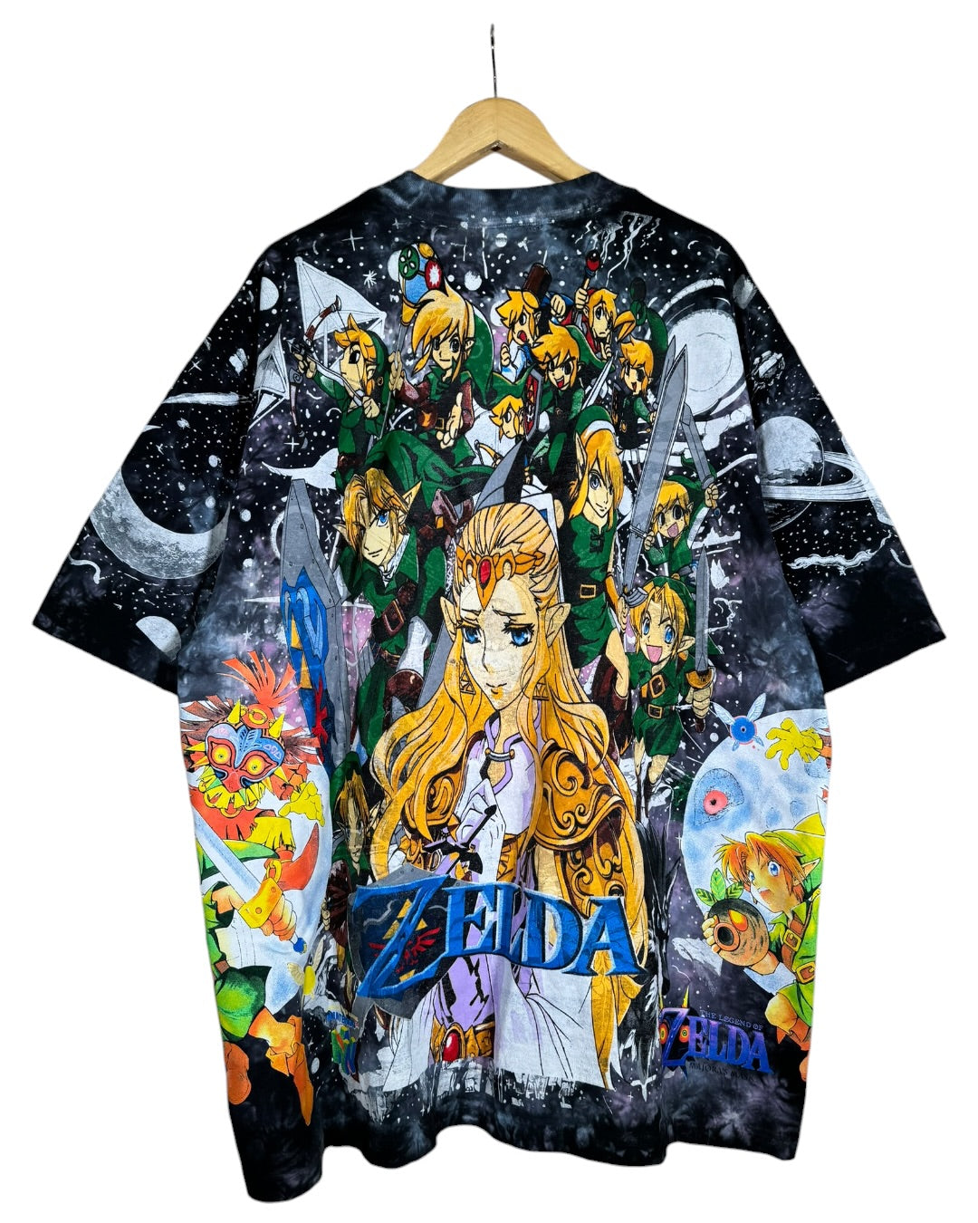 Galaxy Tie Dye - Master Sword Front - Links Back - Majora’s Mask Sides - 360 Shirt