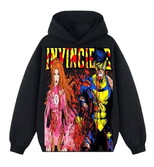 Black HOODIE - Eve/ mark Front & Omi Man & Battle Beast Back