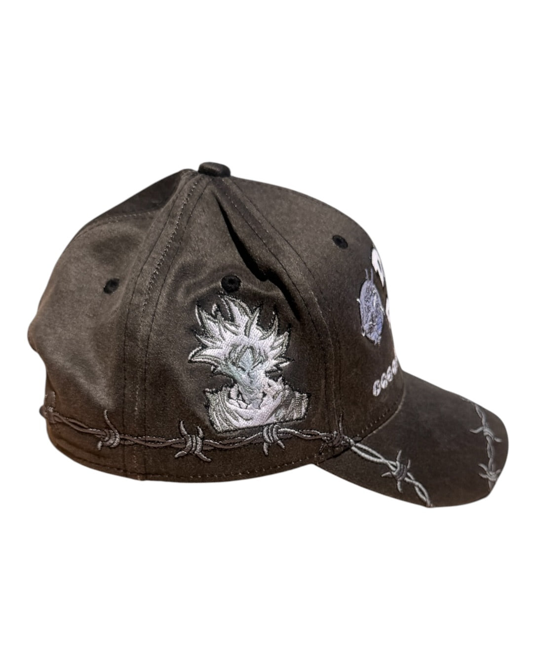 Vintage grey Barb wire   - Glow in the dark DBZ - Goku hat
