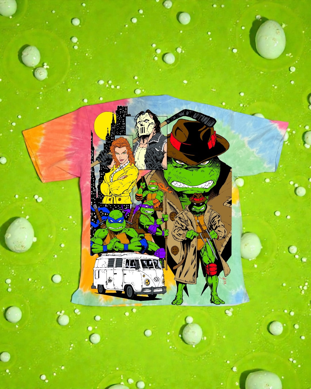 Sherbet tie dye  - TMNT World Tee & Trench coat Ralph Back hit