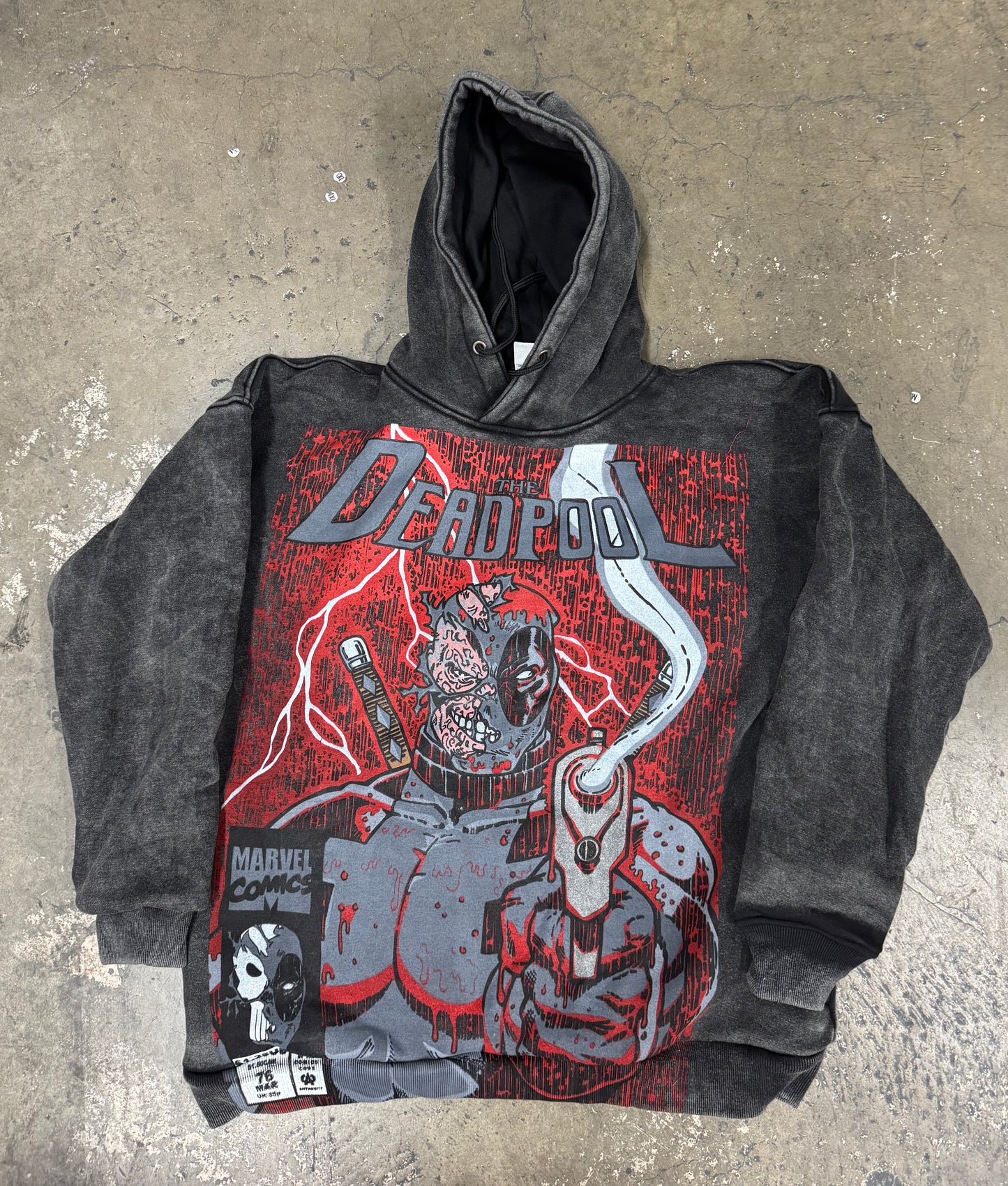 Faded  Premium - blood Deadpool 1/1 hoodie