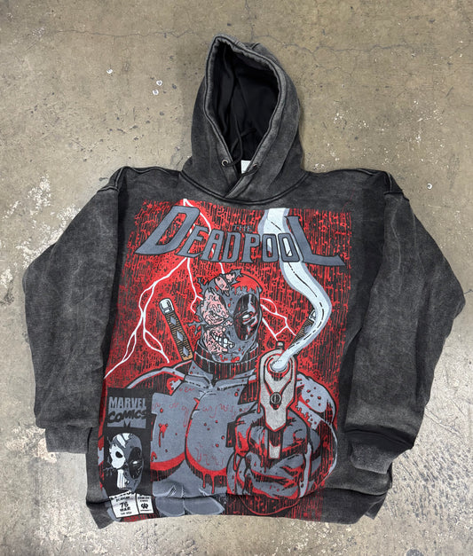 Faded  Premium - blood Deadpool 1/1 hoodie