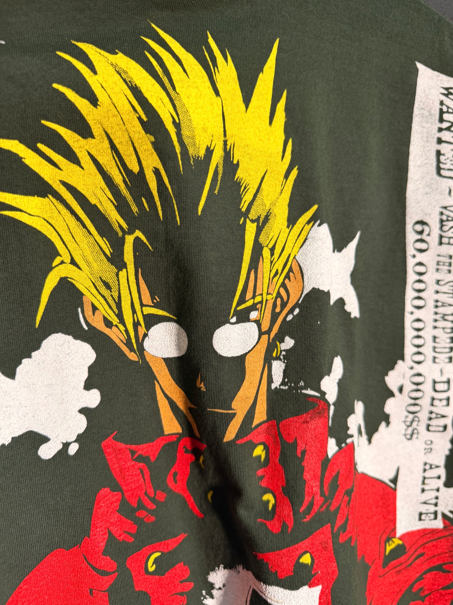 Dark Green  - TriGun Angel wings front - Trigun Cross back
