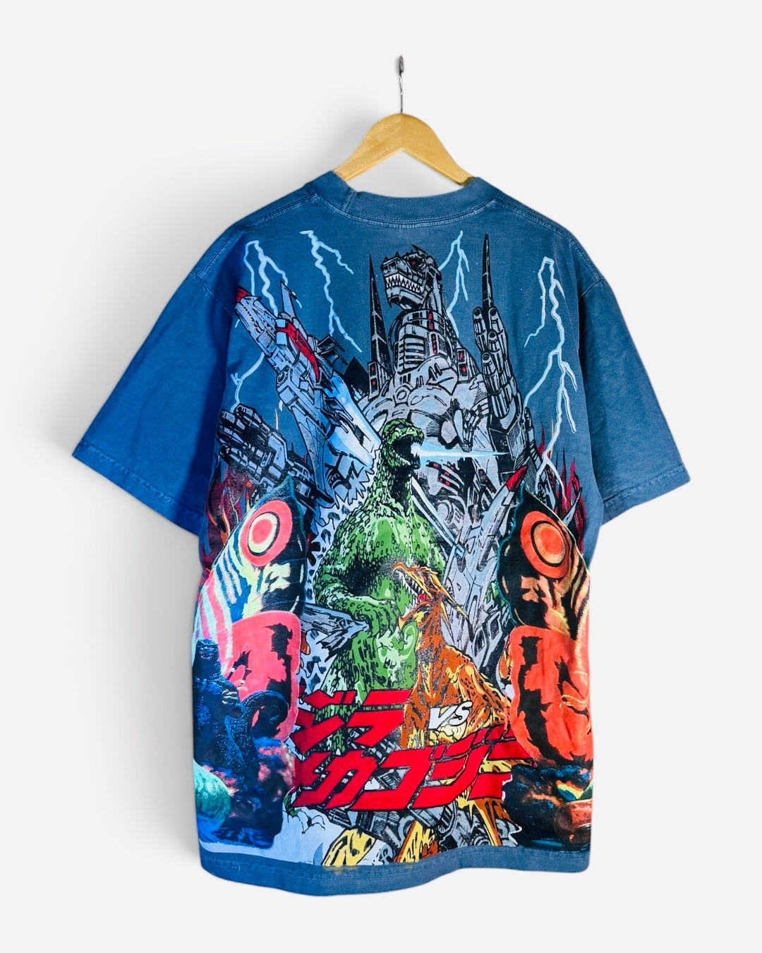 Faded Blue - MechaGodzilla Front and Back - Godzilla vs Mothra Sides