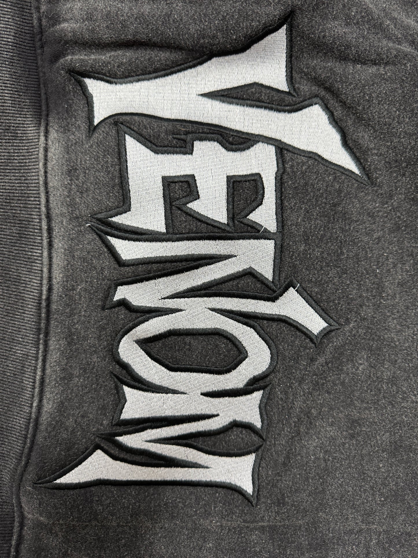 Medium, Large-Black Acid Wash-“We are Venom” Hoodie