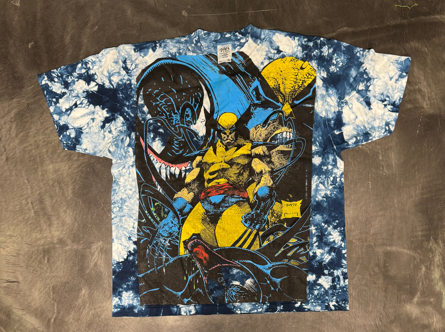 (Black Friday) -Blue Tie Dye- L- Wolverine vs Venom