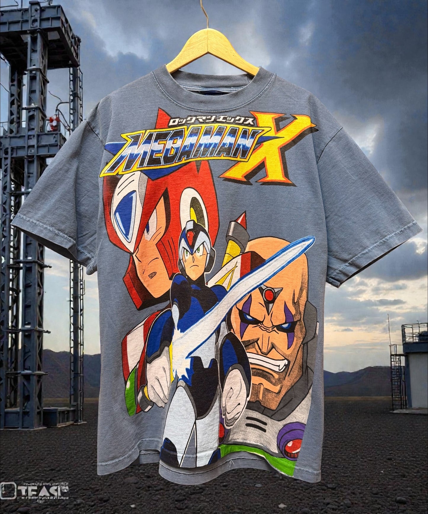 Faded blue  - Mega Man X Big faces Front & Mega Man X SNES Back