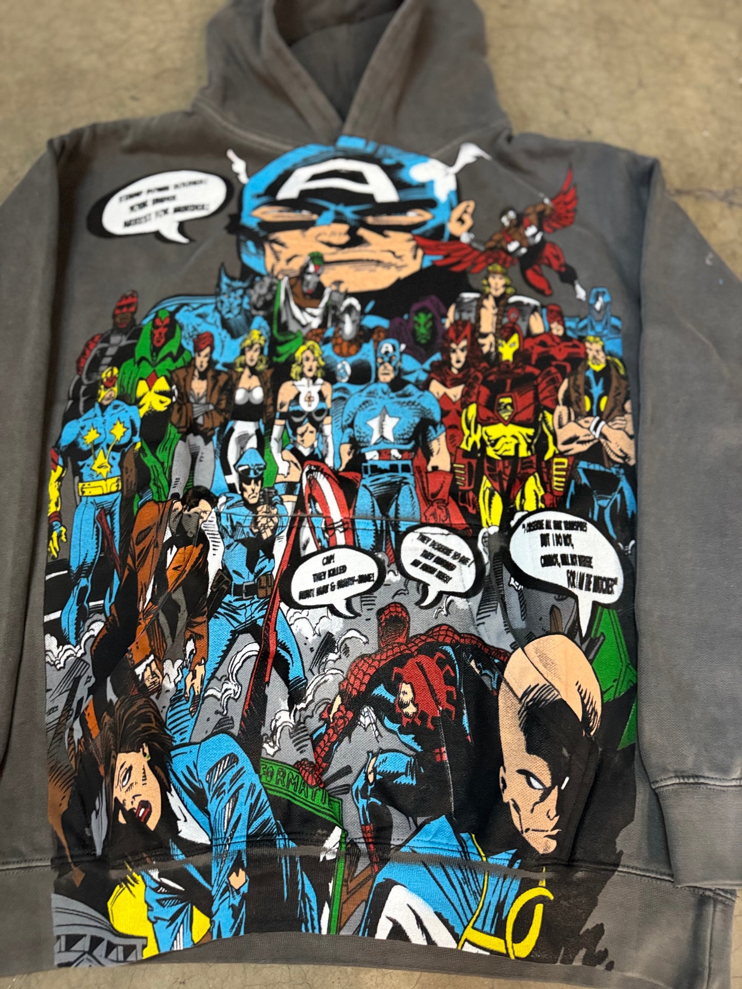 1of2 Faded Hoodie  - What If Front & Stand Down Solider Backpack