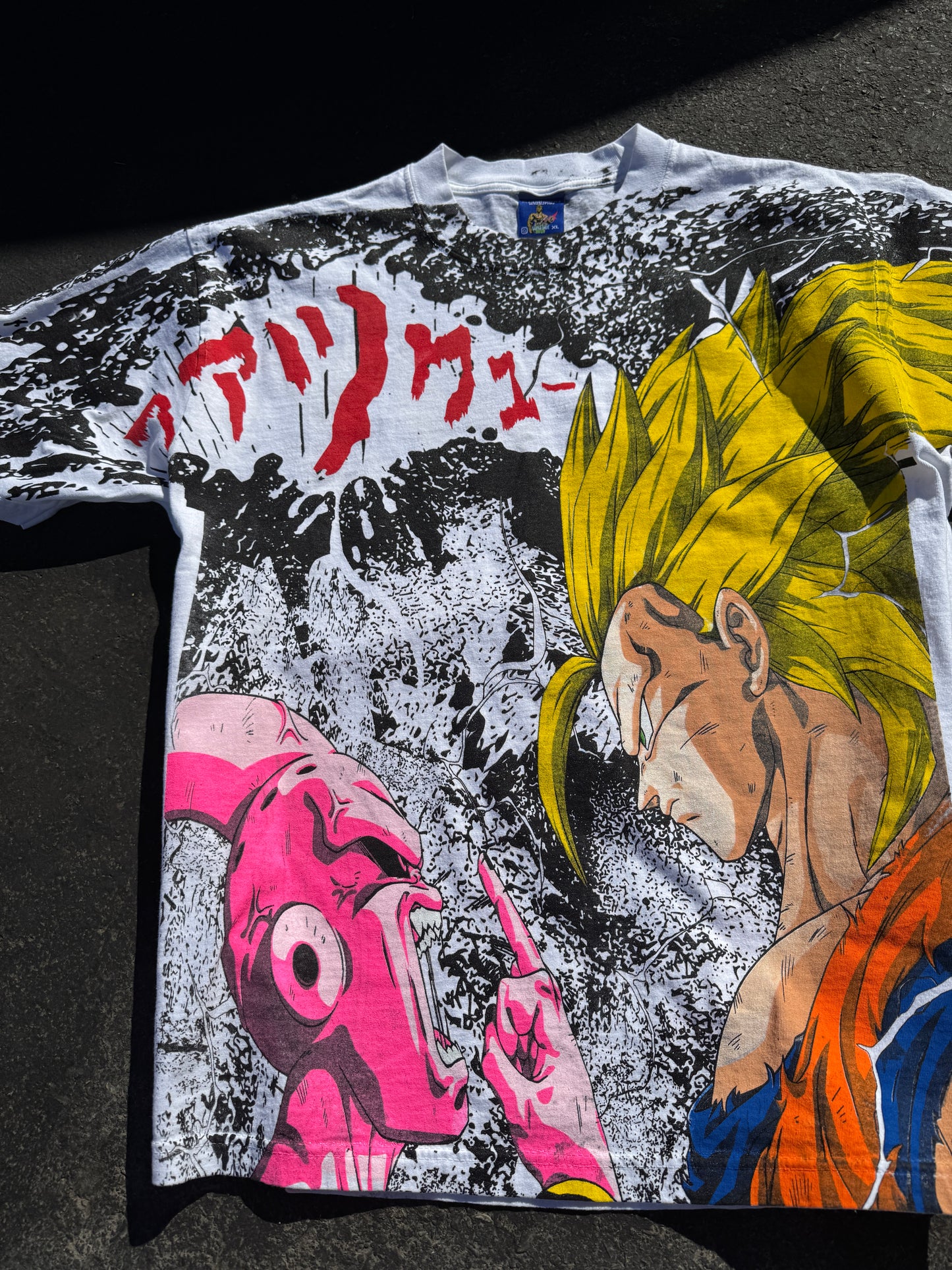 White - Buu Vs Goku Mega print