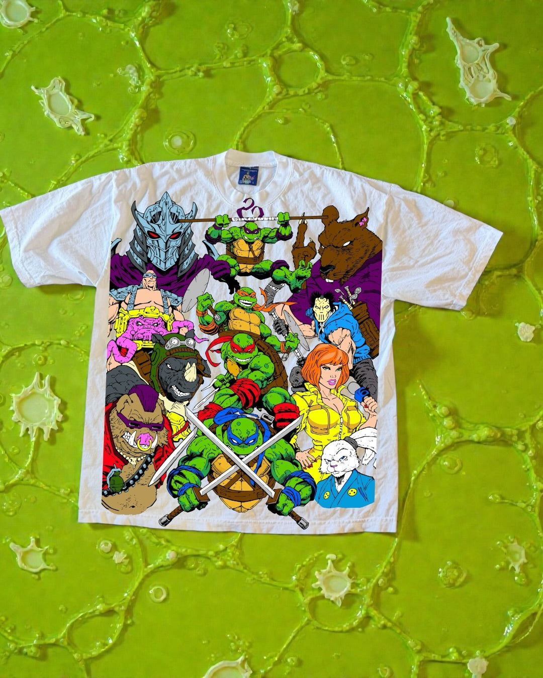 White - TMNT World Tee & Trench coat Ralph Back hit