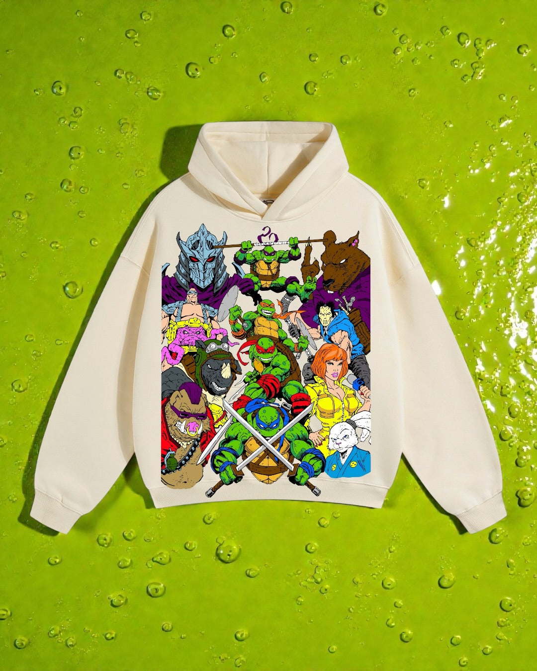 Cream HOODIE - TMNT World Tee Back hit & Trench coat Ralph