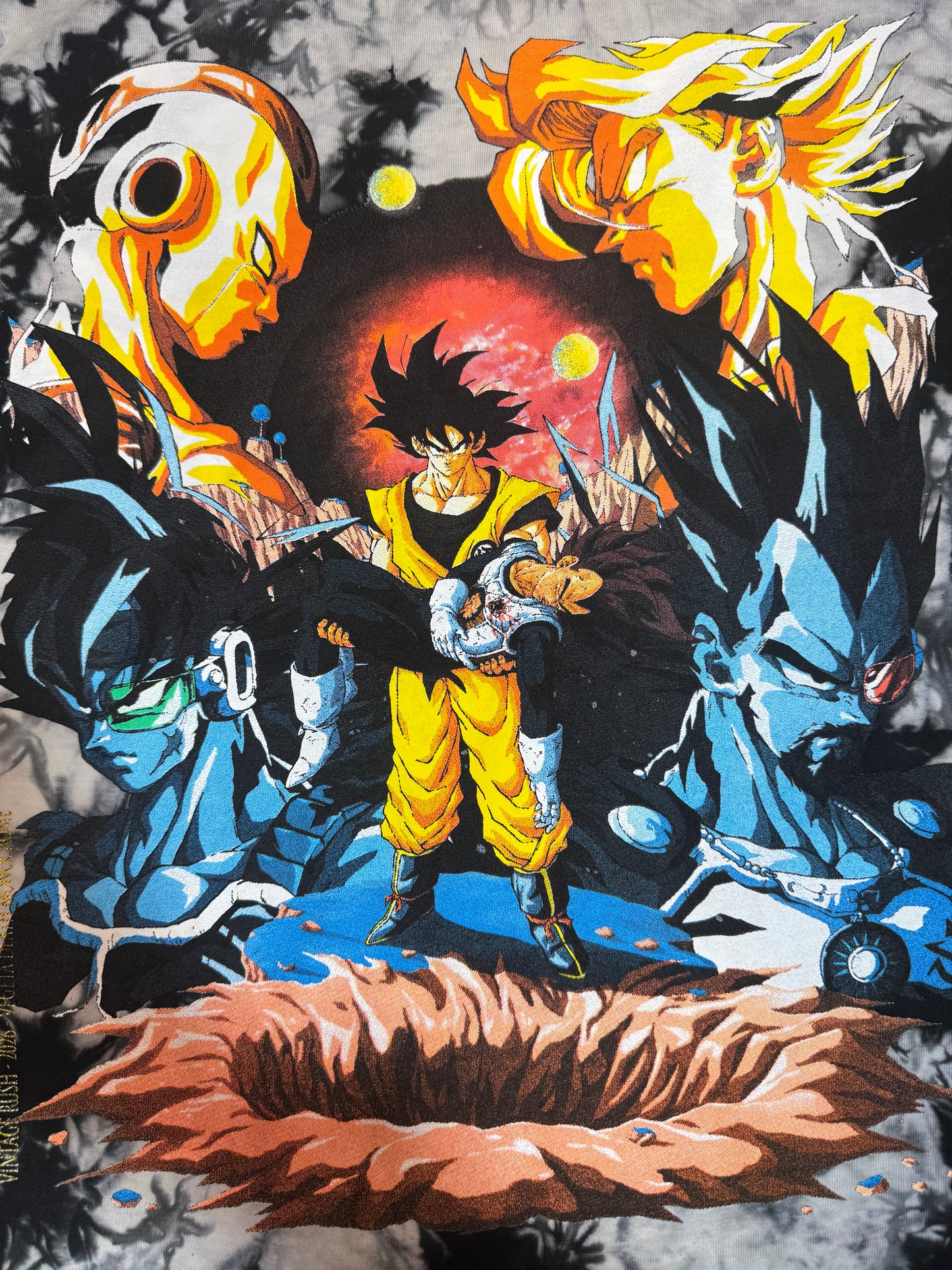 Black Tie Dye - Vegeta’s Death Monochrome
