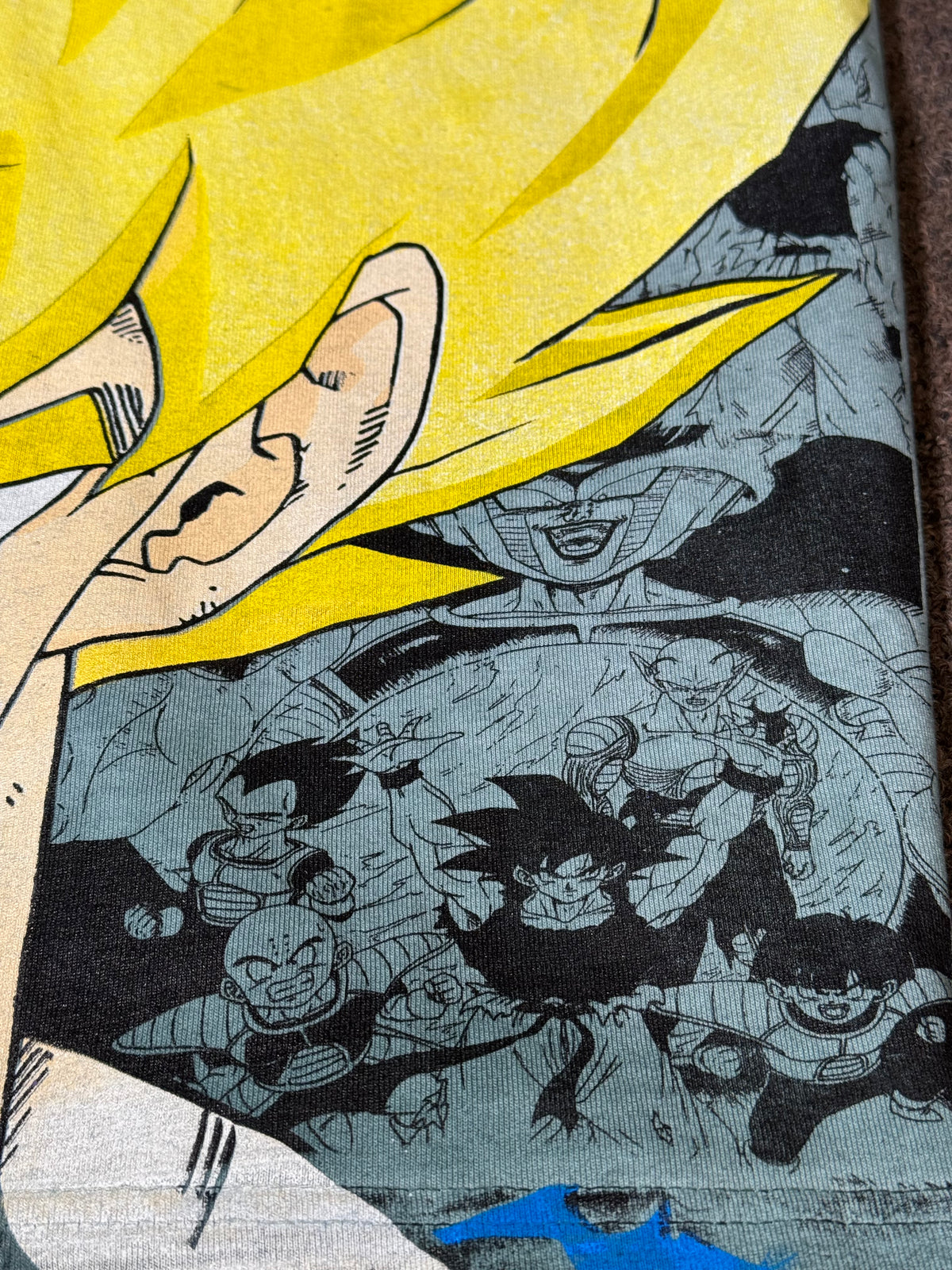 Teal Oil Wash - Goku Manga Panels Mega Print - Shirt