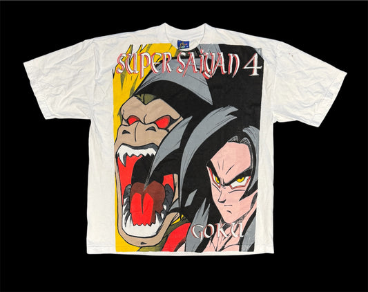 (Black Friday) (Imperfections) -White- L XL- Sayain vs Sayian